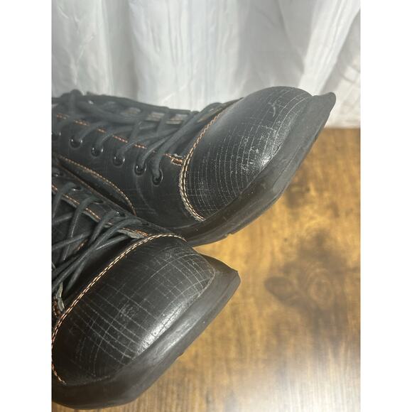 John Fluevog FUTURE ANGEL CHARLES CONTRAST LEATHER SquareToe Men’s Size 12 Y2K - Picture 9 of 12